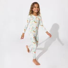 Summer Floral Bamboo Kids Pajamas