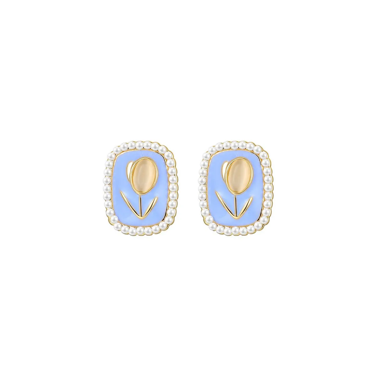 Tulip Season Gold Earrings