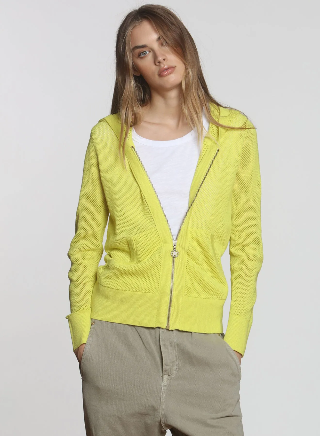 Wendy Mesh Hoodie - Citric