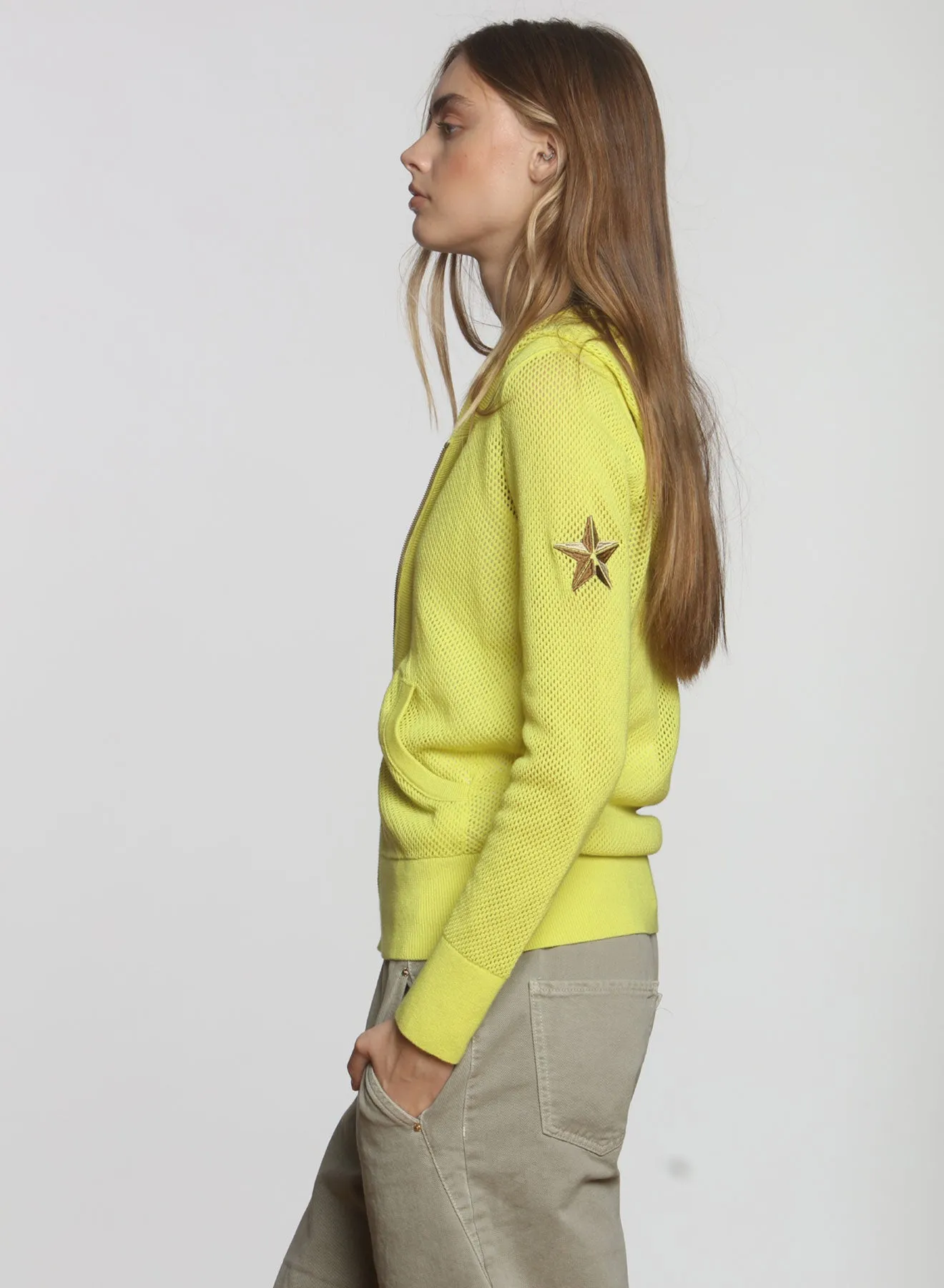 Wendy Mesh Hoodie - Citric